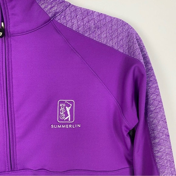 Footjoy Purple Quarter Zip Pullover Jacket Top Tpc Summerlin Golf - Picture 3 of 4